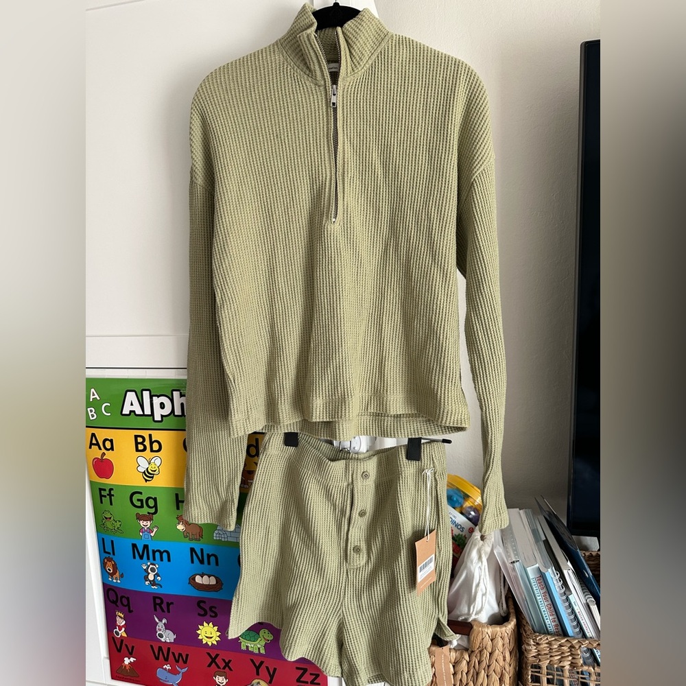 Reformation Dixon Waffle Knit Set